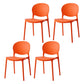 Nordic Plastic Open Back Dining Side Chair 32"H Dining Chair with 4 Legs for Restaurant Orange 4 Piece Set Clearhalo ' kitchen&dining_furn' 'Dining Chairs' 'Dining Tables & Seating' 'dining_chair' 'furn' 'furn_dining_chair' 'Furniture' 'furniture_dining_chair' 'Kitchen & Dining Furniture' 'kitchen' 3575997