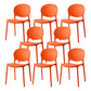 Nordic Plastic Open Back Dining Side Chair 32"H Dining Chair with 4 Legs for Restaurant Orange 8 Piece Set Clearhalo ' kitchen&dining_furn' 'Dining Chairs' 'Dining Tables & Seating' 'dining_chair' 'furn' 'furn_dining_chair' 'Furniture' 'furniture_dining_chair' 'Kitchen & Dining Furniture' 'kitchen' 3575998
