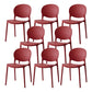 Nordic Plastic Open Back Dining Side Chair 32"H Dining Chair with 4 Legs for Restaurant Crimson 8 Piece Set Clearhalo ' kitchen&dining_furn' 'Dining Chairs' 'Dining Tables & Seating' 'dining_chair' 'furn' 'furn_dining_chair' 'Furniture' 'furniture_dining_chair' 'Kitchen & Dining Furniture' 'kitchen' 3576000