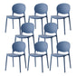 Nordic Plastic Open Back Dining Side Chair 32"H Dining Chair with 4 Legs for Restaurant Dark Blue 8 Piece Set Clearhalo ' kitchen&dining_furn' 'Dining Chairs' 'Dining Tables & Seating' 'dining_chair' 'furn' 'furn_dining_chair' 'Furniture' 'furniture_dining_chair' 'Kitchen & Dining Furniture' 'kitchen' 3576002