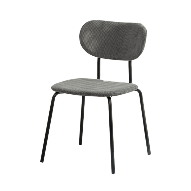 Design Metal Dining Side Chairs Glam Style Open Back Side Chair for Home Use Grey 1 Piece Clearhalo ' kitchen&dining_furn' 'Dining Chairs' 'Dining Tables & Seating' 'dining_chair' 'furn' 'furn_dining_chair' 'Furniture' 'furniture_dining_chair' 'Kitchen & Dining Furniture' 'kitchen' 3576004