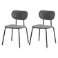 Design Metal Dining Side Chairs Glam Style Open Back Side Chair for Home Use Grey 2 Piece Set Clearhalo ' kitchen&dining_furn' 'Dining Chairs' 'Dining Tables & Seating' 'dining_chair' 'furn' 'furn_dining_chair' 'Furniture' 'furniture_dining_chair' 'Kitchen & Dining Furniture' 'kitchen' 3576005