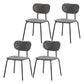 Design Metal Dining Side Chairs Glam Style Open Back Side Chair for Home Use Grey 4 Piece Set Clearhalo ' kitchen&dining_furn' 'Dining Chairs' 'Dining Tables & Seating' 'dining_chair' 'furn' 'furn_dining_chair' 'Furniture' 'furniture_dining_chair' 'Kitchen & Dining Furniture' 'kitchen' 3576007