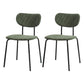 Design Metal Dining Side Chairs Glam Style Open Back Side Chair for Home Use Green 2 Piece Set Clearhalo ' kitchen&dining_furn' 'Dining Chairs' 'Dining Tables & Seating' 'dining_chair' 'furn' 'furn_dining_chair' 'Furniture' 'furniture_dining_chair' 'Kitchen & Dining Furniture' 'kitchen' 3576009