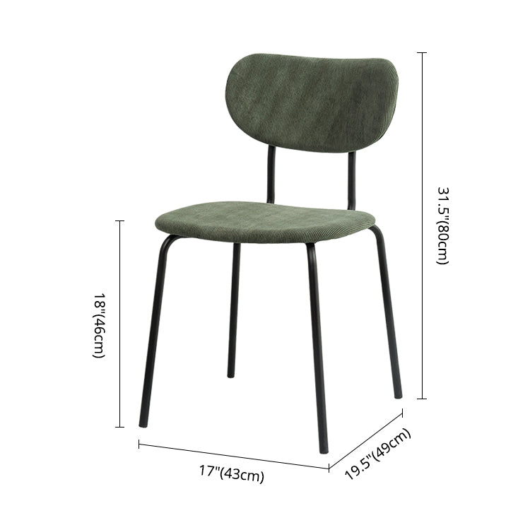 Design Metal Dining Side Chairs Glam Style Open Back Side Chair for Home Use Clearhalo ' kitchen&dining_furn' 'Dining Chairs' 'Dining Tables & Seating' 'dining_chair' 'furn' 'furn_dining_chair' 'Furniture' 'furniture_dining_chair' 'Kitchen & Dining Furniture' 'kitchen' 3576017