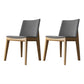 Scandinavian Oak Parsons Side Chair Linen Dining Chair with Natural Legs Grey 2 Piece Set Natural Wood Clearhalo ' kitchen&dining_furn' 'Dining Chairs' 'Dining Tables & Seating' 'dining_chair' 'furn' 'furn_dining_chair' 'Furniture' 'furniture_dining_chair' 'Kitchen & Dining Furniture' 'kitchen' 3576024