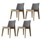 Scandinavian Oak Parsons Side Chair Linen Dining Chair with Natural Legs Grey 4 Piece Set Natural Wood Clearhalo ' kitchen&dining_furn' 'Dining Chairs' 'Dining Tables & Seating' 'dining_chair' 'furn' 'furn_dining_chair' 'Furniture' 'furniture_dining_chair' 'Kitchen & Dining Furniture' 'kitchen' 3576025