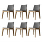 Scandinavian Oak Parsons Side Chair Linen Dining Chair with Natural Legs Grey 6 Piece Set Natural Wood Clearhalo ' kitchen&dining_furn' 'Dining Chairs' 'Dining Tables & Seating' 'dining_chair' 'furn' 'furn_dining_chair' 'Furniture' 'furniture_dining_chair' 'Kitchen & Dining Furniture' 'kitchen' 3576028