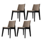 Scandinavian Oak Parsons Side Chair Linen Dining Chair with Natural Legs Light Khaki 4 Piece Set Black Clearhalo ' kitchen&dining_furn' 'Dining Chairs' 'Dining Tables & Seating' 'dining_chair' 'furn' 'furn_dining_chair' 'Furniture' 'furniture_dining_chair' 'Kitchen & Dining Furniture' 'kitchen' 3576031