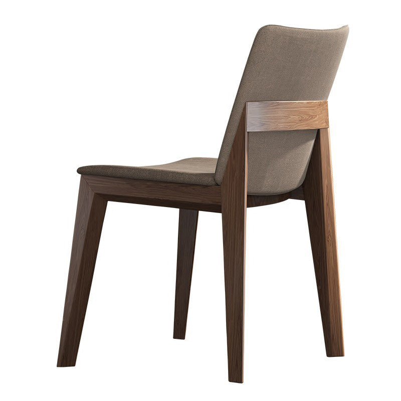 Scandinavian Oak Parsons Side Chair Linen Dining Chair with Natural Legs Clearhalo ' kitchen&dining_furn' 'Dining Chairs' 'Dining Tables & Seating' 'dining_chair' 'furn' 'furn_dining_chair' 'Furniture' 'furniture_dining_chair' 'Kitchen & Dining Furniture' 'kitchen' 3576032