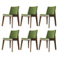 Scandinavian Oak Parsons Side Chair Linen Dining Chair with Natural Legs Green 6 Piece Set Brown Clearhalo ' kitchen&dining_furn' 'Dining Chairs' 'Dining Tables & Seating' 'dining_chair' 'furn' 'furn_dining_chair' 'Furniture' 'furniture_dining_chair' 'Kitchen & Dining Furniture' 'kitchen' 3576039