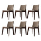 Scandinavian Oak Parsons Side Chair Linen Dining Chair with Natural Legs Light Khaki 6 Piece Set Walnut Clearhalo ' kitchen&dining_furn' 'Dining Chairs' 'Dining Tables & Seating' 'dining_chair' 'furn' 'furn_dining_chair' 'Furniture' 'furniture_dining_chair' 'Kitchen & Dining Furniture' 'kitchen' 3576042