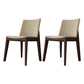 Scandinavian Oak Parsons Side Chair Linen Dining Chair with Natural Legs Off-White 2 Piece Set Walnut Clearhalo ' kitchen&dining_furn' 'Dining Chairs' 'Dining Tables & Seating' 'dining_chair' 'furn' 'furn_dining_chair' 'Furniture' 'furniture_dining_chair' 'Kitchen & Dining Furniture' 'kitchen' 3576046