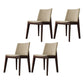 Scandinavian Oak Parsons Side Chair Linen Dining Chair with Natural Legs Off-White 4 Piece Set Walnut Clearhalo ' kitchen&dining_furn' 'Dining Chairs' 'Dining Tables & Seating' 'dining_chair' 'furn' 'furn_dining_chair' 'Furniture' 'furniture_dining_chair' 'Kitchen & Dining Furniture' 'kitchen' 3576047