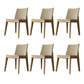 Scandinavian Oak Parsons Side Chair Linen Dining Chair with Natural Legs Off-White 6 Piece Set Natural Wood Clearhalo ' kitchen&dining_furn' 'Dining Chairs' 'Dining Tables & Seating' 'dining_chair' 'furn' 'furn_dining_chair' 'Furniture' 'furniture_dining_chair' 'Kitchen & Dining Furniture' 'kitchen' 3576054