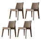 Scandinavian Oak Parsons Side Chair Linen Dining Chair with Natural Legs Light Khaki 4 Piece Set Brown Clearhalo ' kitchen&dining_furn' 'Dining Chairs' 'Dining Tables & Seating' 'dining_chair' 'furn' 'furn_dining_chair' 'Furniture' 'furniture_dining_chair' 'Kitchen & Dining Furniture' 'kitchen' 3576059