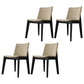 Scandinavian Oak Parsons Side Chair Linen Dining Chair with Natural Legs Off-White 4 Piece Set Black Clearhalo ' kitchen&dining_furn' 'Dining Chairs' 'Dining Tables & Seating' 'dining_chair' 'furn' 'furn_dining_chair' 'Furniture' 'furniture_dining_chair' 'Kitchen & Dining Furniture' 'kitchen' 3576062