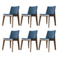 Scandinavian Oak Parsons Side Chair Linen Dining Chair with Natural Legs Blue 6 Piece Set Brown Clearhalo ' kitchen&dining_furn' 'Dining Chairs' 'Dining Tables & Seating' 'dining_chair' 'furn' 'furn_dining_chair' 'Furniture' 'furniture_dining_chair' 'Kitchen & Dining Furniture' 'kitchen' 3576072