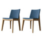 Scandinavian Oak Parsons Side Chair Linen Dining Chair with Natural Legs Blue 2 Piece Set Natural Wood Clearhalo ' kitchen&dining_furn' 'Dining Chairs' 'Dining Tables & Seating' 'dining_chair' 'furn' 'furn_dining_chair' 'Furniture' 'furniture_dining_chair' 'Kitchen & Dining Furniture' 'kitchen' 3576076