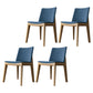Scandinavian Oak Parsons Side Chair Linen Dining Chair with Natural Legs Blue 4 Piece Set Natural Wood Clearhalo ' kitchen&dining_furn' 'Dining Chairs' 'Dining Tables & Seating' 'dining_chair' 'furn' 'furn_dining_chair' 'Furniture' 'furniture_dining_chair' 'Kitchen & Dining Furniture' 'kitchen' 3576077