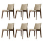 Scandinavian Oak Parsons Side Chair Linen Dining Chair with Natural Legs Off-White 6 Piece Set Brown Clearhalo ' kitchen&dining_furn' 'Dining Chairs' 'Dining Tables & Seating' 'dining_chair' 'furn' 'furn_dining_chair' 'Furniture' 'furniture_dining_chair' 'Kitchen & Dining Furniture' 'kitchen' 3576081