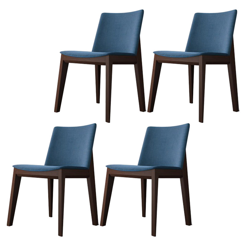 Scandinavian Oak Parsons Side Chair Linen Dining Chair with Natural Legs Blue 4 Piece Set Walnut Clearhalo ' kitchen&dining_furn' 'Dining Chairs' 'Dining Tables & Seating' 'dining_chair' 'furn' 'furn_dining_chair' 'Furniture' 'furniture_dining_chair' 'Kitchen & Dining Furniture' 'kitchen' 3576083