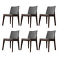 Scandinavian Oak Parsons Side Chair Linen Dining Chair with Natural Legs Grey 6 Piece Set Walnut Clearhalo ' kitchen&dining_furn' 'Dining Chairs' 'Dining Tables & Seating' 'dining_chair' 'furn' 'furn_dining_chair' 'Furniture' 'furniture_dining_chair' 'Kitchen & Dining Furniture' 'kitchen' 3576087