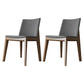 Scandinavian Oak Parsons Side Chair Linen Dining Chair with Natural Legs Grey 2 Piece Set Brown Clearhalo ' kitchen&dining_furn' 'Dining Chairs' 'Dining Tables & Seating' 'dining_chair' 'furn' 'furn_dining_chair' 'Furniture' 'furniture_dining_chair' 'Kitchen & Dining Furniture' 'kitchen' 3576088