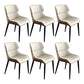 Modern Cushioned Dining Chair 32"H Wingback Parsons Chair with Metal Base for Restaurant Off-White 6 Piece Set Clearhalo ' kitchen&dining_furn' 'Dining Chairs' 'Dining Tables & Seating' 'dining_chair' 'furn' 'furn_dining_chair' 'Furniture' 'furniture_dining_chair' 'Kitchen & Dining Furniture' 'kitchen' 3576111