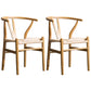 Wood Modern Dining Arm Chair with Color Cushion Wishbone Chair for Home Natural Pink 2 Piece Set Clearhalo ' kitchen&dining_furn' 'Dining Chairs' 'Dining Tables & Seating' 'dining_chair' 'furn' 'furn_dining_chair' 'Furniture' 'furniture_dining_chair' 'Kitchen & Dining Furniture' 'kitchen' 3576127