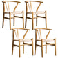 Wood Modern Dining Arm Chair with Color Cushion Wishbone Chair for Home Natural Pink 4 Piece Set Clearhalo ' kitchen&dining_furn' 'Dining Chairs' 'Dining Tables & Seating' 'dining_chair' 'furn' 'furn_dining_chair' 'Furniture' 'furniture_dining_chair' 'Kitchen & Dining Furniture' 'kitchen' 3576129