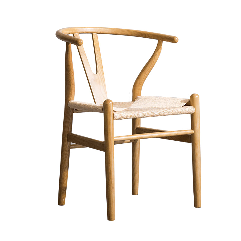 Wood Modern Dining Arm Chair with Color Cushion Wishbone Chair for Home Clearhalo ' kitchen&dining_furn' 'Dining Chairs' 'Dining Tables & Seating' 'dining_chair' 'furn' 'furn_dining_chair' 'Furniture' 'furniture_dining_chair' 'Kitchen & Dining Furniture' 'kitchen' 3576130