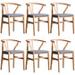 Wood Modern Dining Arm Chair with Color Cushion Wishbone Chair for Home Natural Dark Gray 6 Piece Set Clearhalo ' kitchen&dining_furn' 'Dining Chairs' 'Dining Tables & Seating' 'dining_chair' 'furn' 'furn_dining_chair' 'Furniture' 'furniture_dining_chair' 'Kitchen & Dining Furniture' 'kitchen' 3576151