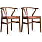 Wood Modern Dining Arm Chair with Color Cushion Wishbone Chair for Home Walnut Brown 2 Piece Set Clearhalo ' kitchen&dining_furn' 'Dining Chairs' 'Dining Tables & Seating' 'dining_chair' 'furn' 'furn_dining_chair' 'Furniture' 'furniture_dining_chair' 'Kitchen & Dining Furniture' 'kitchen' 3576152