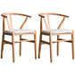 Wood Modern Dining Arm Chair with Color Cushion Wishbone Chair for Home Natural Beige 2 Piece Set Clearhalo ' kitchen&dining_furn' 'Dining Chairs' 'Dining Tables & Seating' 'dining_chair' 'furn' 'furn_dining_chair' 'Furniture' 'furniture_dining_chair' 'Kitchen & Dining Furniture' 'kitchen' 3576155