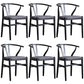 Wood Modern Dining Arm Chair with Color Cushion Wishbone Chair for Home Black Gray 6 Piece Set Clearhalo ' kitchen&dining_furn' 'Dining Chairs' 'Dining Tables & Seating' 'dining_chair' 'furn' 'furn_dining_chair' 'Furniture' 'furniture_dining_chair' 'Kitchen & Dining Furniture' 'kitchen' 3576160