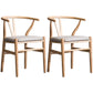 Wood Modern Dining Arm Chair with Color Cushion Wishbone Chair for Home Natural Gray 2 Piece Set Clearhalo ' kitchen&dining_furn' 'Dining Chairs' 'Dining Tables & Seating' 'dining_chair' 'furn' 'furn_dining_chair' 'Furniture' 'furniture_dining_chair' 'Kitchen & Dining Furniture' 'kitchen' 3576173