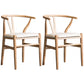 Wood Modern Dining Arm Chair with Color Cushion Wishbone Chair for Home Natural White 2 Piece Set Clearhalo ' kitchen&dining_furn' 'Dining Chairs' 'Dining Tables & Seating' 'dining_chair' 'furn' 'furn_dining_chair' 'Furniture' 'furniture_dining_chair' 'Kitchen & Dining Furniture' 'kitchen' 3576182