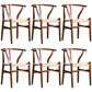 Wood Modern Dining Arm Chair with Color Cushion Wishbone Chair for Home Black Natural 6 Piece Set Clearhalo ' kitchen&dining_furn' 'Dining Chairs' 'Dining Tables & Seating' 'dining_chair' 'furn' 'furn_dining_chair' 'Furniture' 'furniture_dining_chair' 'Kitchen & Dining Furniture' 'kitchen' 3576187