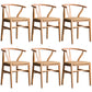 Wood Modern Dining Arm Chair with Color Cushion Wishbone Chair for Home Natural Brown 6 Piece Set Clearhalo ' kitchen&dining_furn' 'Dining Chairs' 'Dining Tables & Seating' 'dining_chair' 'furn' 'furn_dining_chair' 'Furniture' 'furniture_dining_chair' 'Kitchen & Dining Furniture' 'kitchen' 3576193
