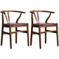 Wood Modern Dining Arm Chair with Color Cushion Wishbone Chair for Home Black Brown 2 Piece Set Clearhalo ' kitchen&dining_furn' 'Dining Chairs' 'Dining Tables & Seating' 'dining_chair' 'furn' 'furn_dining_chair' 'Furniture' 'furniture_dining_chair' 'Kitchen & Dining Furniture' 'kitchen' 3576215