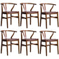 Wood Modern Dining Arm Chair with Color Cushion Wishbone Chair for Home Black Brown 6 Piece Set Clearhalo ' kitchen&dining_furn' 'Dining Chairs' 'Dining Tables & Seating' 'dining_chair' 'furn' 'furn_dining_chair' 'Furniture' 'furniture_dining_chair' 'Kitchen & Dining Furniture' 'kitchen' 3576217