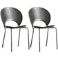 Metal Contemporary Style Kitchen Chair Open Back Side Dining Chairs Set Grey 2 Piece Set Clearhalo ' kitchen&dining_furn' 'Dining Chairs' 'Dining Tables & Seating' 'dining_chair' 'furn' 'furn_dining_chair' 'Furniture' 'furniture_dining_chair' 'Kitchen & Dining Furniture' 'kitchen' 3576219