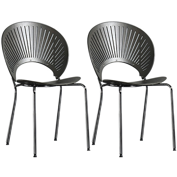 Metal Contemporary Style Kitchen Chair Open Back Side Dining Chairs Set Grey 2 Piece Set Clearhalo ' kitchen&dining_furn' 'Dining Chairs' 'Dining Tables & Seating' 'dining_chair' 'furn' 'furn_dining_chair' 'Furniture' 'furniture_dining_chair' 'Kitchen & Dining Furniture' 'kitchen' 3576219