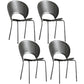Metal Contemporary Style Kitchen Chair Open Back Side Dining Chairs Set Grey 4 Piece Set Clearhalo ' kitchen&dining_furn' 'Dining Chairs' 'Dining Tables & Seating' 'dining_chair' 'furn' 'furn_dining_chair' 'Furniture' 'furniture_dining_chair' 'Kitchen & Dining Furniture' 'kitchen' 3576220
