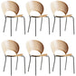 Metal Contemporary Style Kitchen Chair Open Back Side Dining Chairs Set Wood 6 Piece Set Clearhalo ' kitchen&dining_furn' 'Dining Chairs' 'Dining Tables & Seating' 'dining_chair' 'furn' 'furn_dining_chair' 'Furniture' 'furniture_dining_chair' 'Kitchen & Dining Furniture' 'kitchen' 3576234