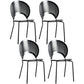 Metal Contemporary Style Kitchen Chair Open Back Side Dining Chairs Set Black 4 Piece Set Clearhalo ' kitchen&dining_furn' 'Dining Chairs' 'Dining Tables & Seating' 'dining_chair' 'furn' 'furn_dining_chair' 'Furniture' 'furniture_dining_chair' 'Kitchen & Dining Furniture' 'kitchen' 3576238