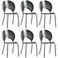 Metal Contemporary Style Kitchen Chair Open Back Side Dining Chairs Set Black 6 Piece Set Clearhalo ' kitchen&dining_furn' 'Dining Chairs' 'Dining Tables & Seating' 'dining_chair' 'furn' 'furn_dining_chair' 'Furniture' 'furniture_dining_chair' 'Kitchen & Dining Furniture' 'kitchen' 3576240