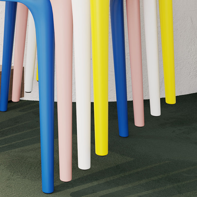 Contemporary Plastic Open Side Chair Stacking Study Room Dining Chair ...