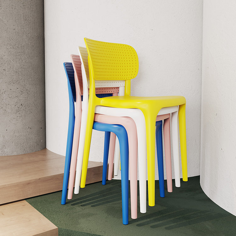 Contemporary Plastic Open Side Chair Stacking Study Room Dining Chair With Matte Finish Clearhalo ' kitchen&dining_furn' 'Dining Chairs' 'Dining Tables & Seating' 'dining_chair' 'furn' 'furn_dining_chair' 'Furniture' 'furniture_dining_chair' 'Kitchen & Dining Furniture' 'kitchen' 3576262